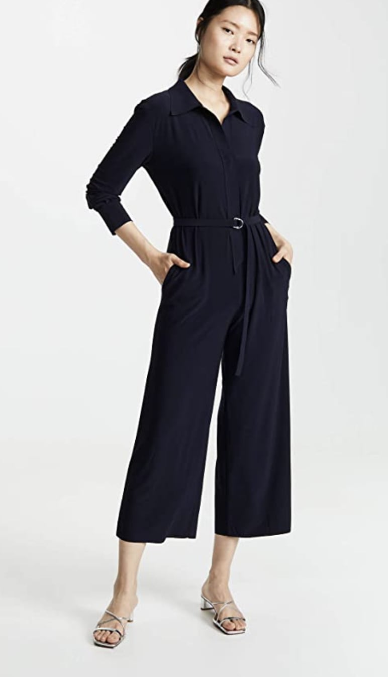For Fans of Norma Kamali: Norma Kamali Cropped Straight Leg Jumpsuit