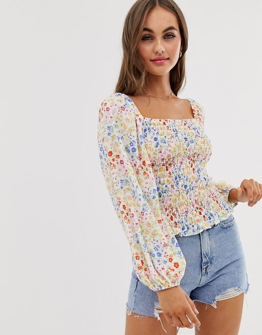 ASOS Design Shirred Top