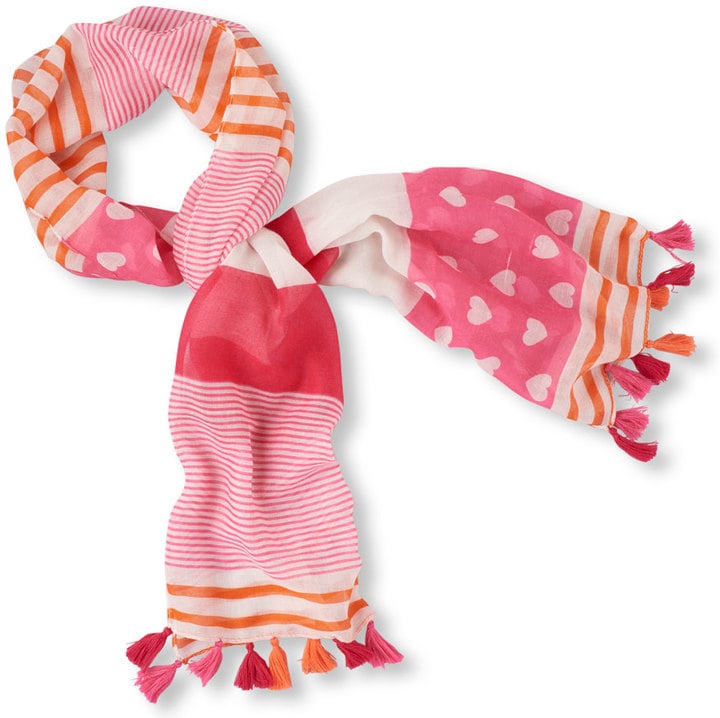 Stripes and Hearts Fashion Scarf