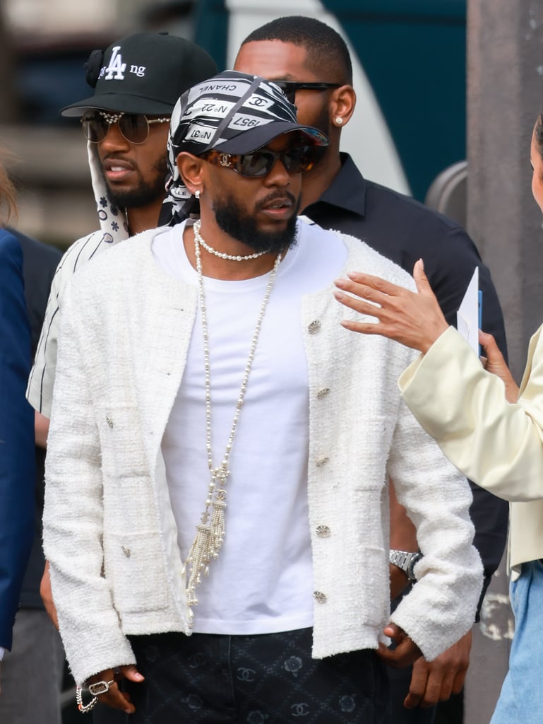 Kenrick Lamar Poses in Paris Wearing a Crochet Vest and Leather