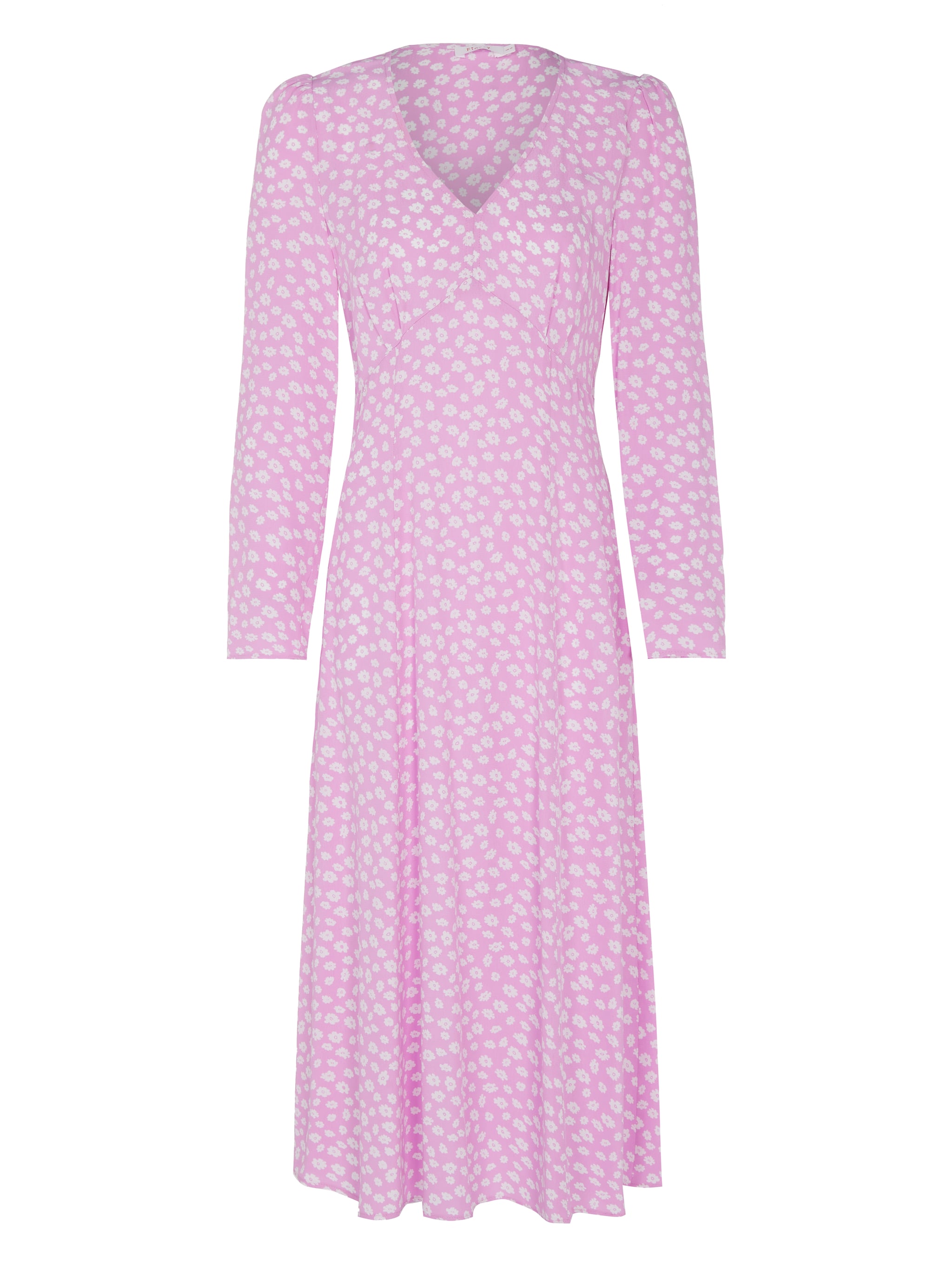 Finery London Crepe Floral V Neck Midi Tea Dress M S and Finery
