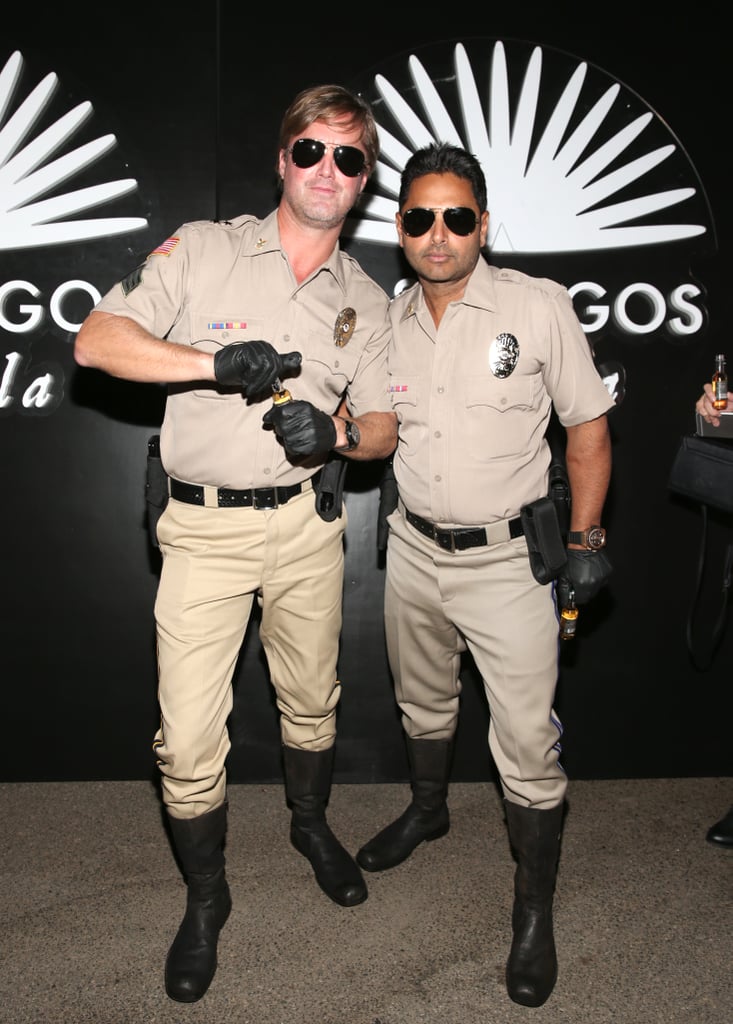 Mark Consuelos and a Friend as CHiPs Latin Celebrity Halloween