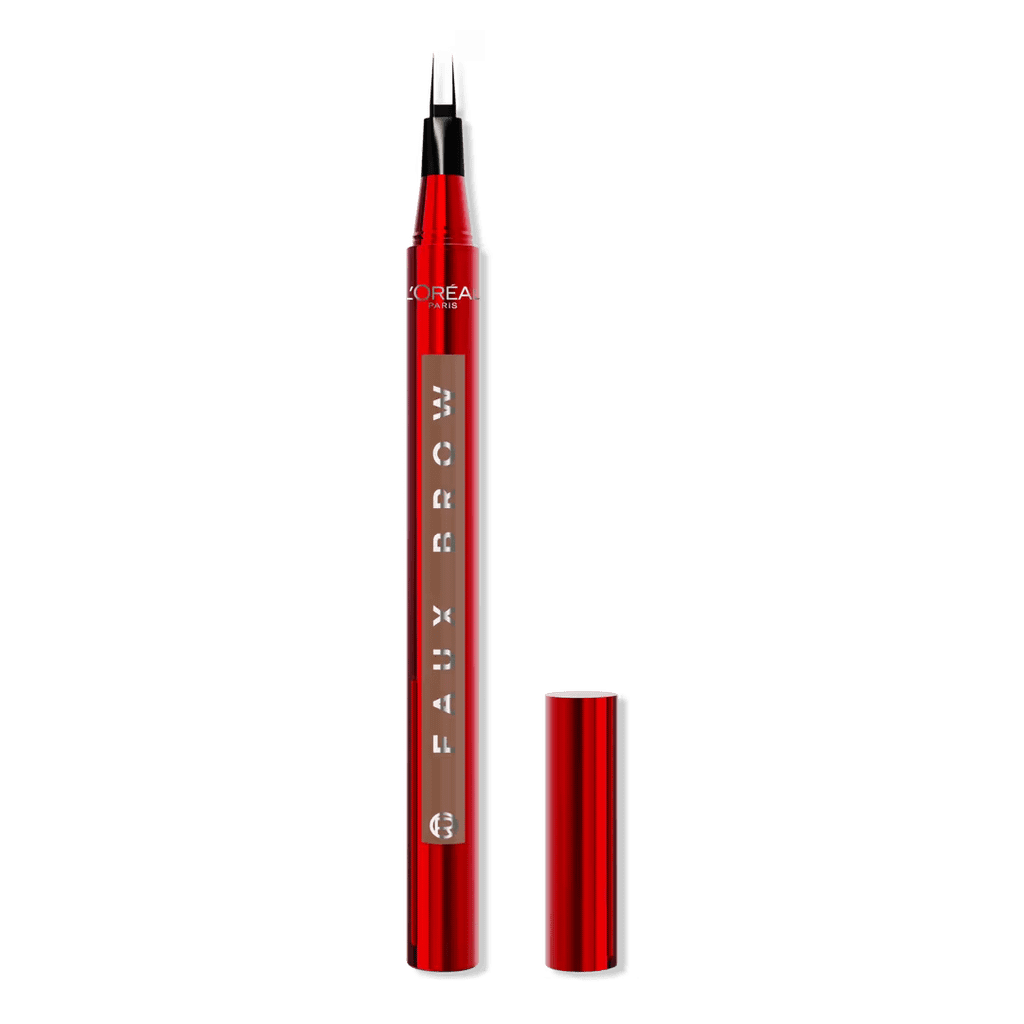 L'Oreal Paris Faux Brow Eyebrow Pen ($10, originally $13)
Here's how you get fuller brows without anyone clocking your makeup: the L'Oréal Paris Faux Brow Hair-Like Brow Filling Pen. The Popsugar Beauty award winner has a double-pointed tip to create tiny, realistic strokes that look like real hairs. The resulting brows are fluffy, natural, and suspiciously believable.
