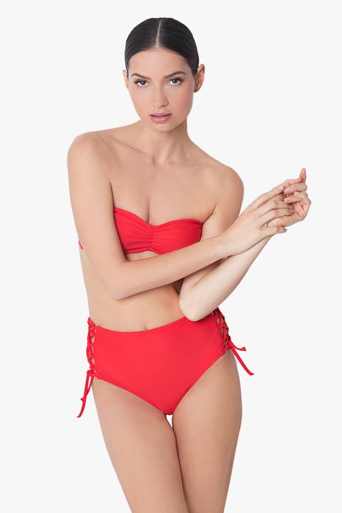 Zohara Strapless Top and High Waist Bottom Bikini