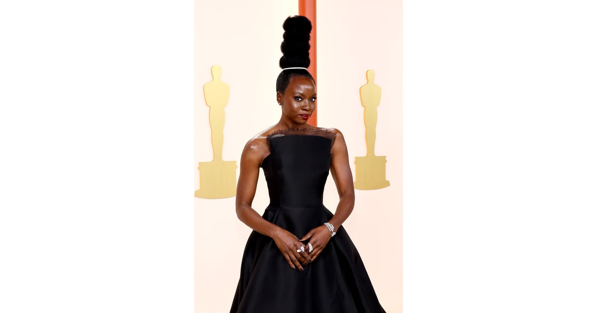 Danai Guriras Structural Updo Oscars 2023 Best Hair Makeup Nail Looks Popsugar Beauty 9332