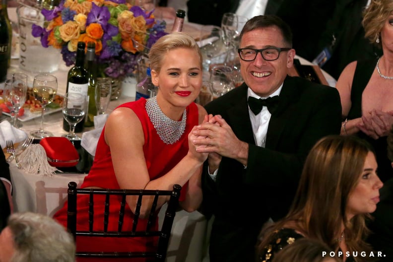 Jennifer Lawrence held hands with David O. Russell before her name was called for a best actress win.