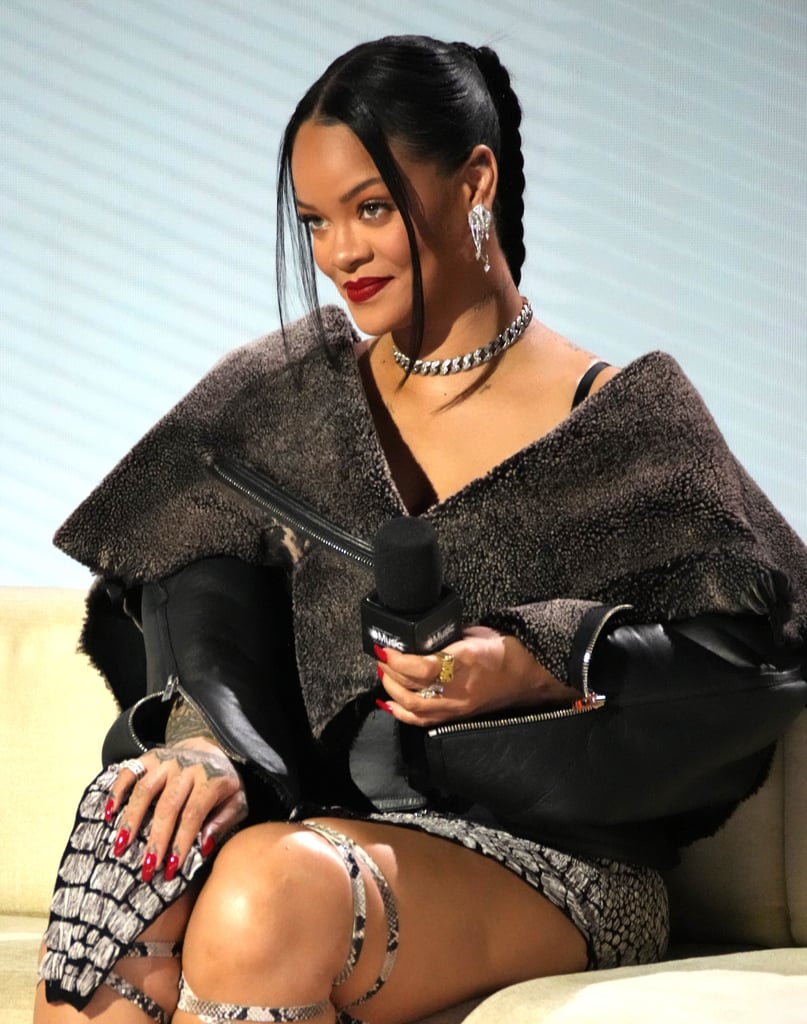 Rihanna Wears Mom Ring to Super Bowl Press Conference