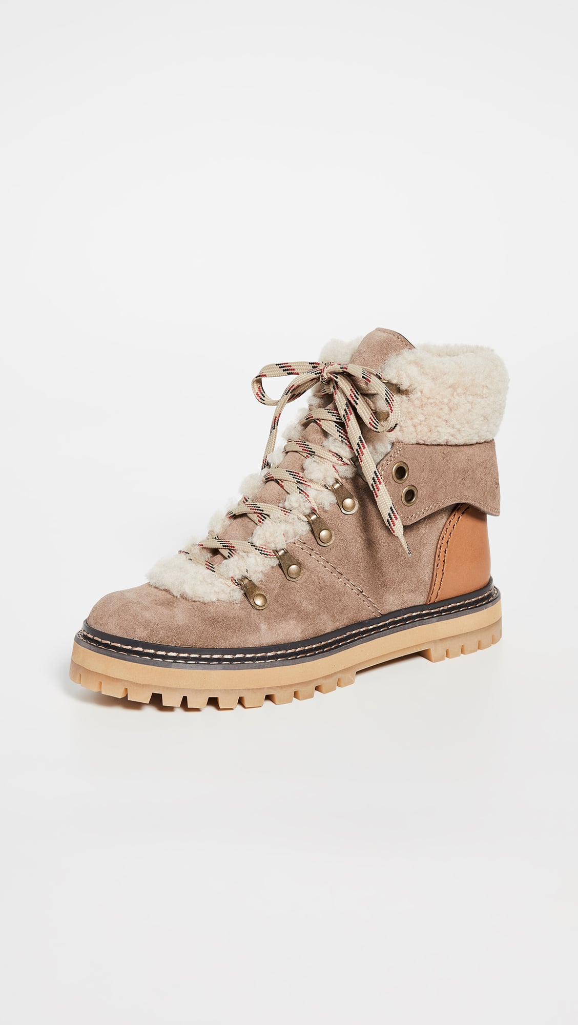 See by Chloe Eileen Flat Shearling Hiker Boots Shoop Shoop