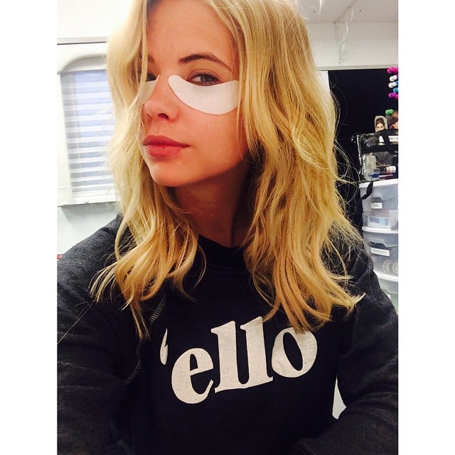 Ashley Benson showed off her under-eye beauty patches. 
Source: Instagram user itsashbenzo
