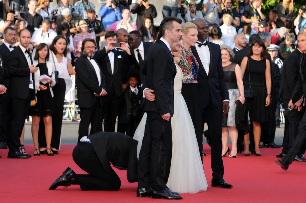 Man Crawls Under America Ferrera's Dress at Cannes