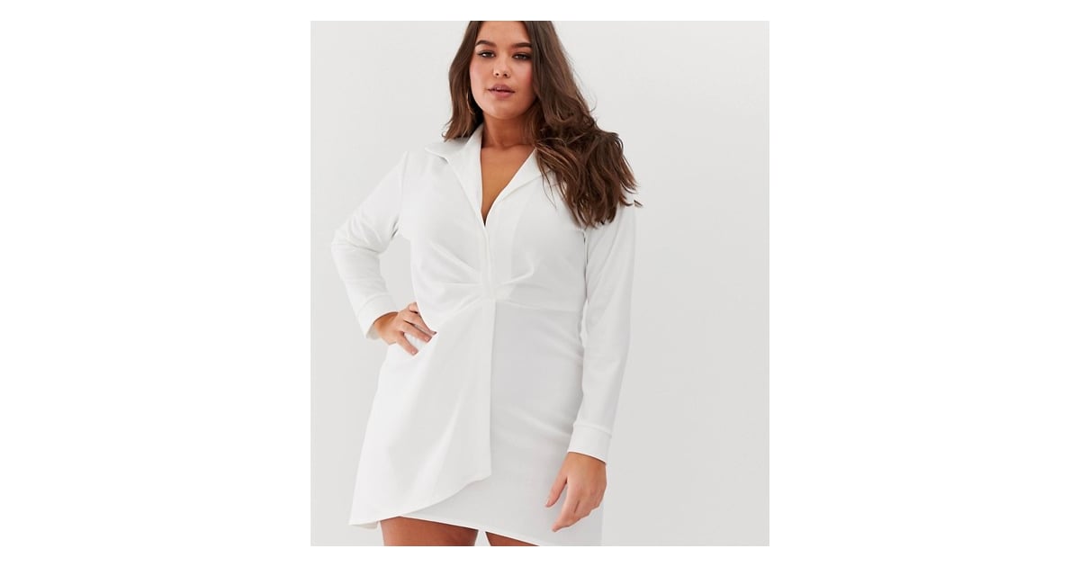 Asos Design Curve Ruched Mini Dress Kendall Jenner S 4th Of July