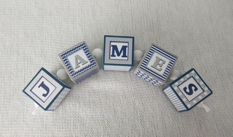 Baby shower name blocks clearance