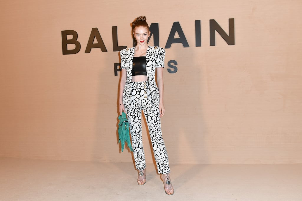 Larsen Thompson at the Balmain Fall 2020 Show