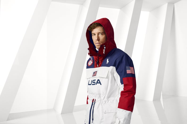 美国队冬天开幕式服装在肖恩·怀特,奥林匹克滑雪