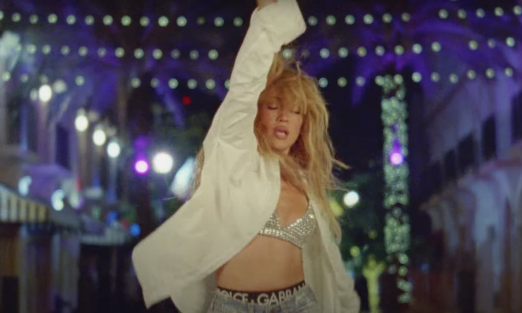 Jennifer Lopez's Rhinestone Bikini in "Cambia el Paso" Video