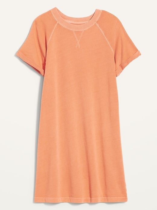 Old Navy Short-Sleeve Specially Dyed French-Terry Mini Sweatshirt Shift Dress