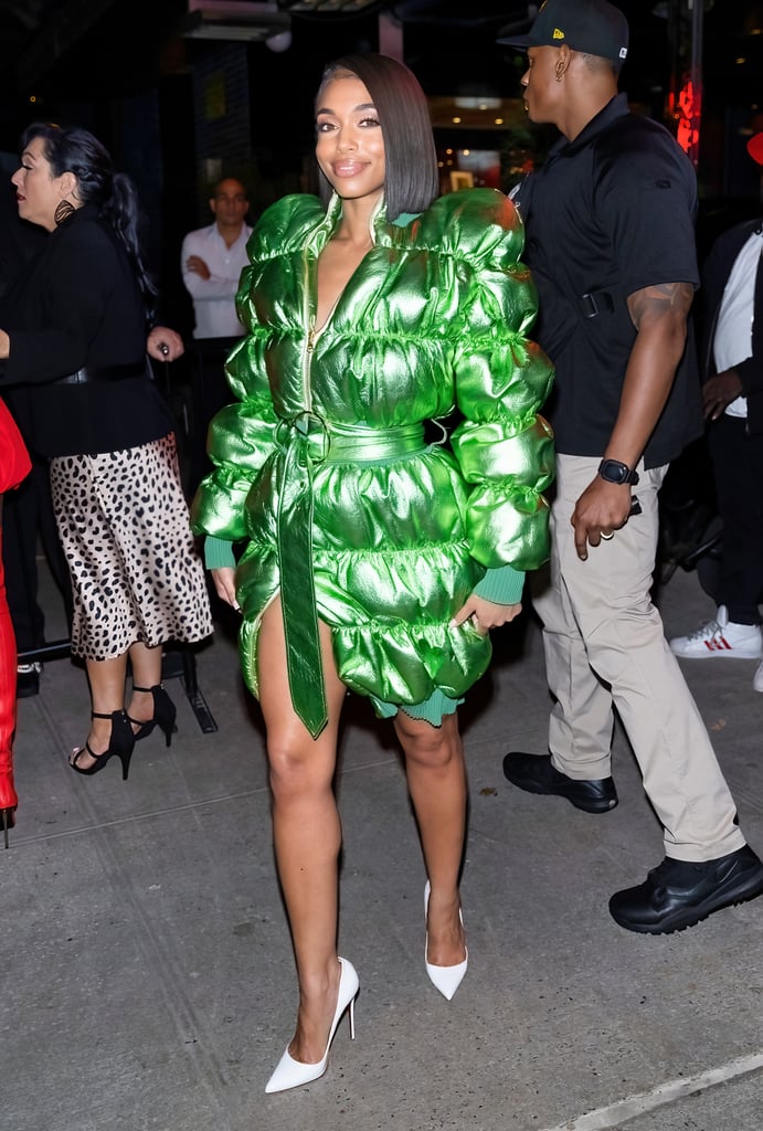 Lori Harvey's Puffer Dress at New York Fashion Week | Photos