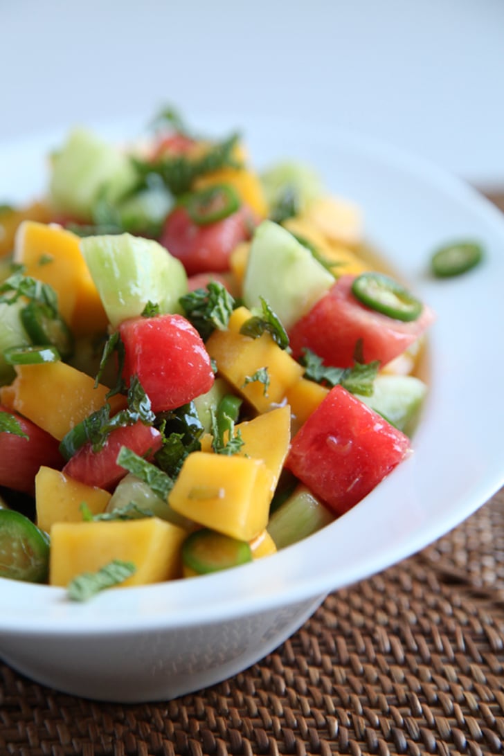 Savory Mango, Cucumber, and Watermelon Fruit Salad