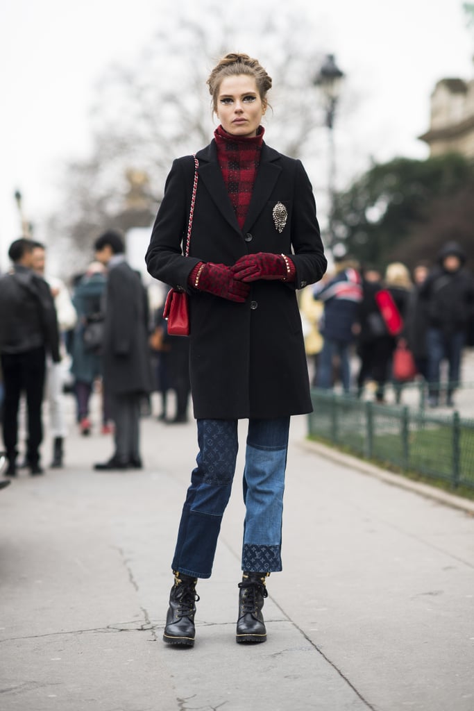 Buffalo plaid meets Louis Vuitton patchwork denim.
Source: Le 21ème | Adam Katz Sinding