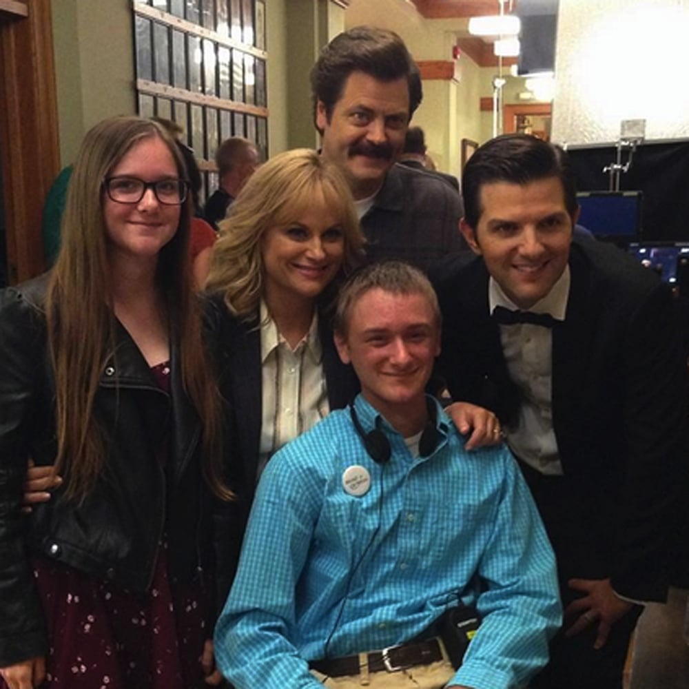 Parks and Recreation Cast With a Make-A-Wish Kid | Photos