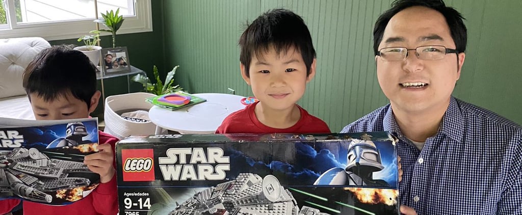 Dad Builds Wedding-Registry Lego Millennium Falcon With Sons