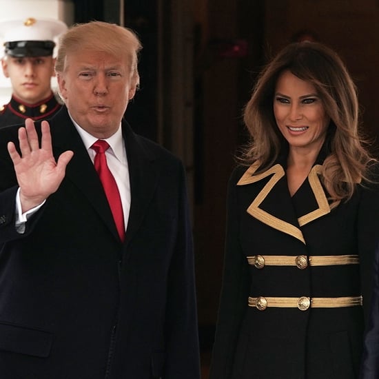 Melania Trump Gold Snakeskin Heels
