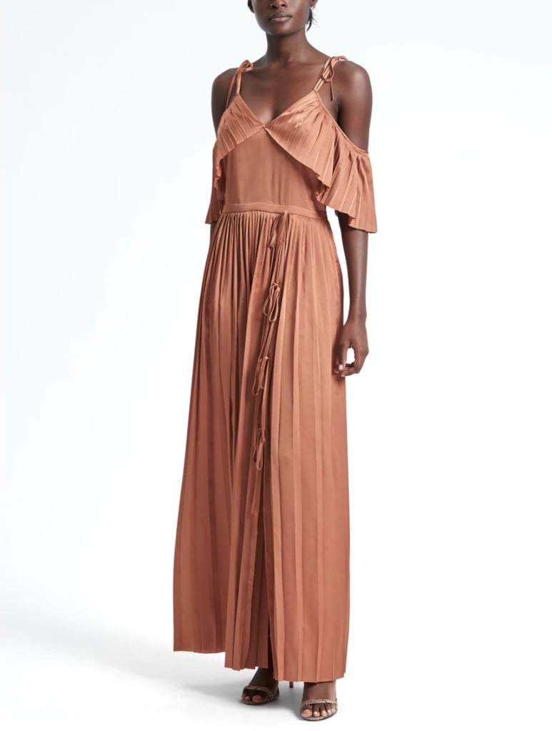 banana republic pleated maxi dress