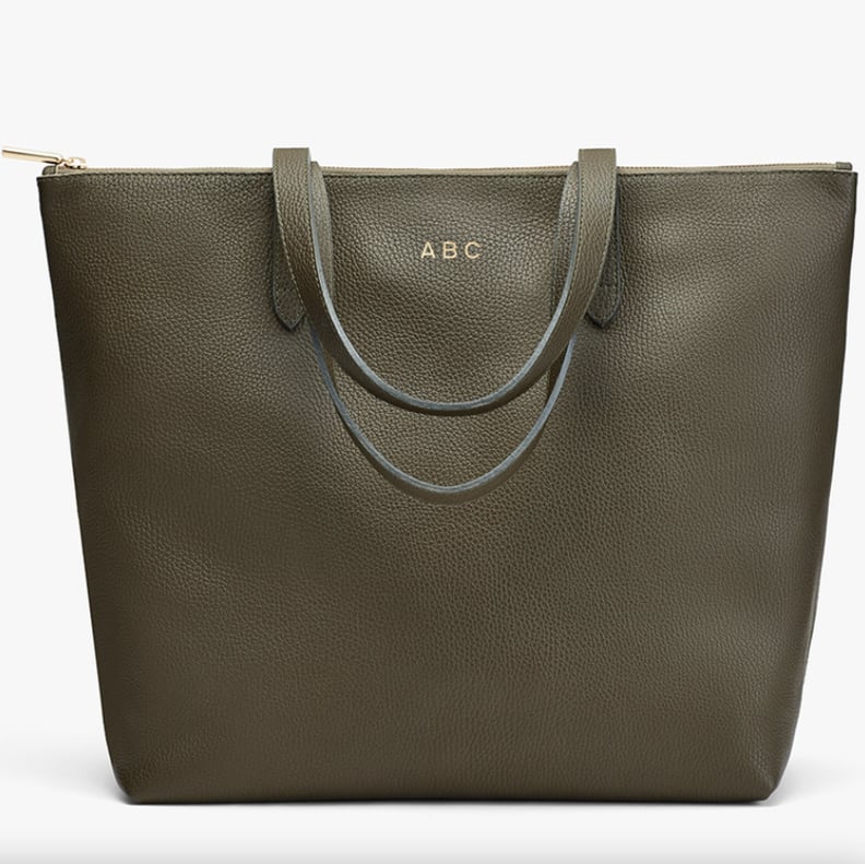 Cuyana Classic Leather Zipper Tote