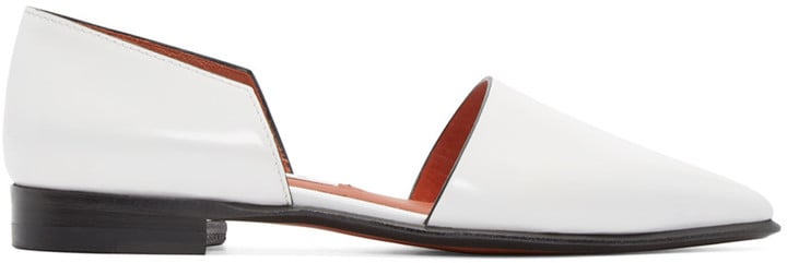 Acne Studios White D'Orsay Madea Flats ($450)