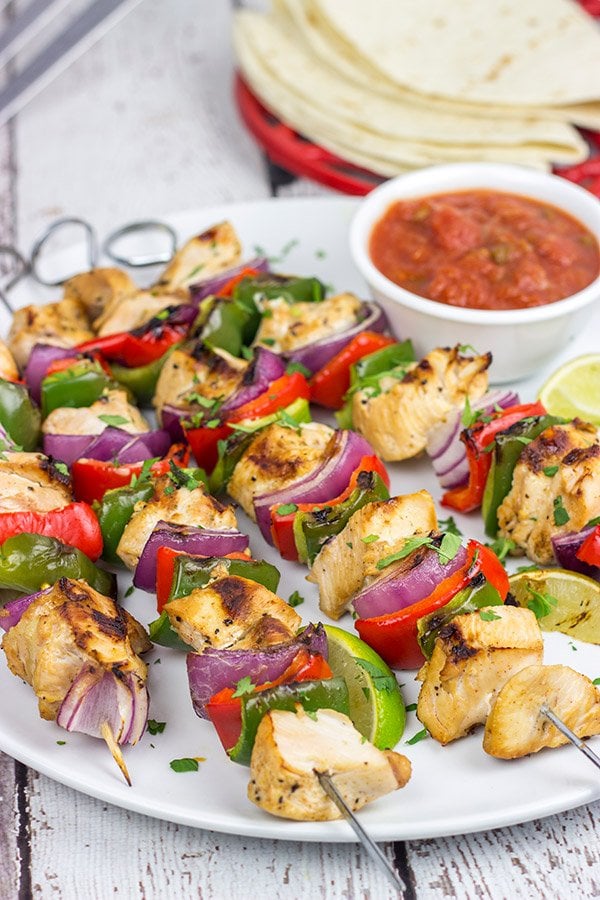 Grilled Chicken Fajita Kabobs