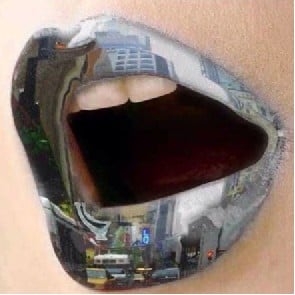 Reflective Lip Art Instagram Trend