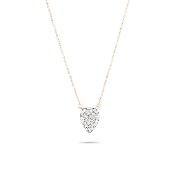 Adina Reyter Solid Pavé Teardrop Necklace