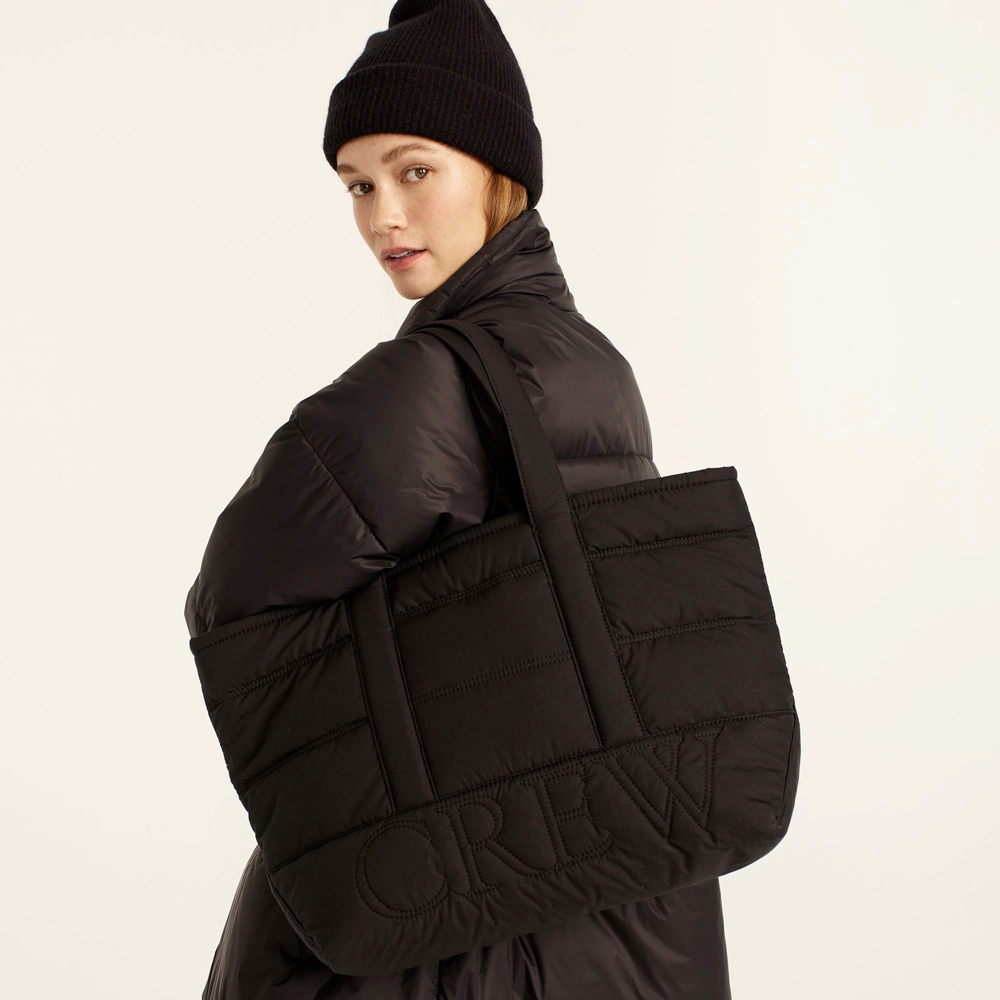 Nylon puffer hotsell bag