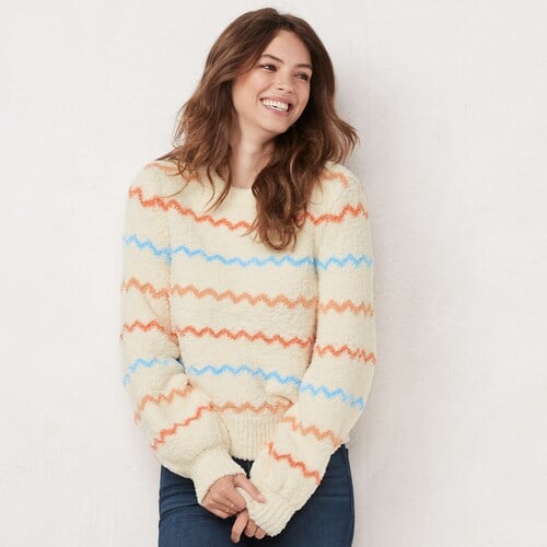 LC Lauren Conrad Blouson-Sleeve Sweater