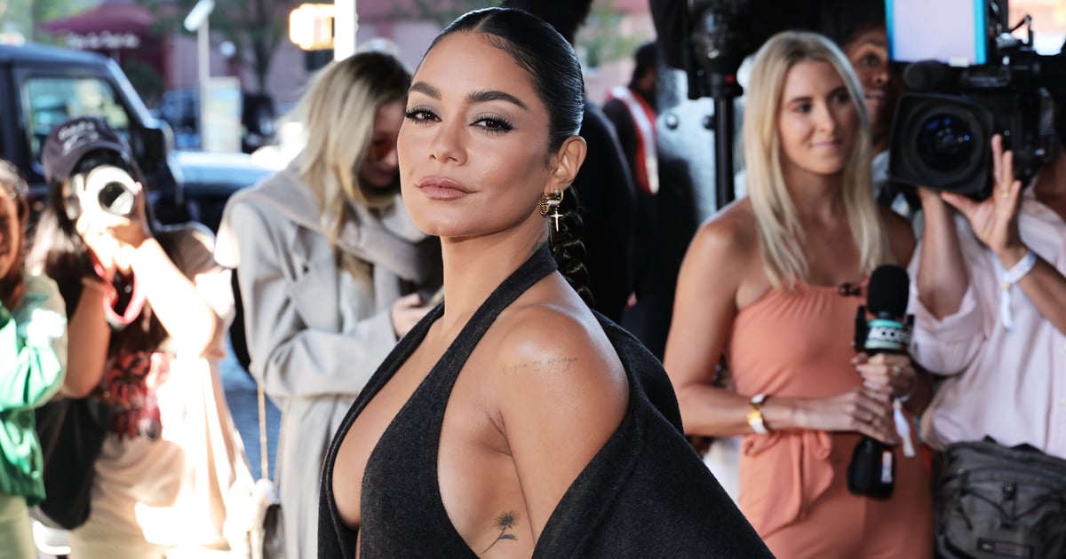 Vanessa Hudgens’s Plunging Gray Catsuit Is an Elevated Twist on