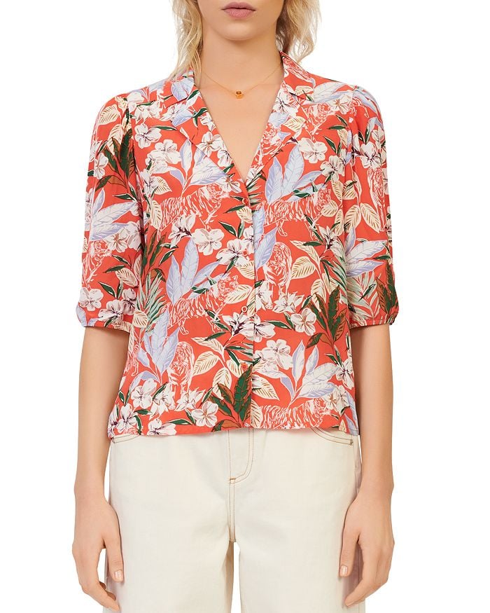 Maje Civale Floral Print Shirt Women