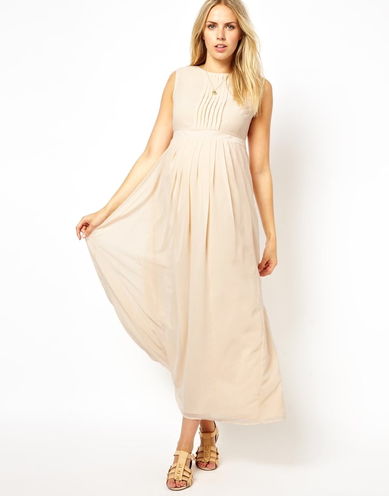 ASOS Maternity Exclusive Maxi Dress With Pleated Front