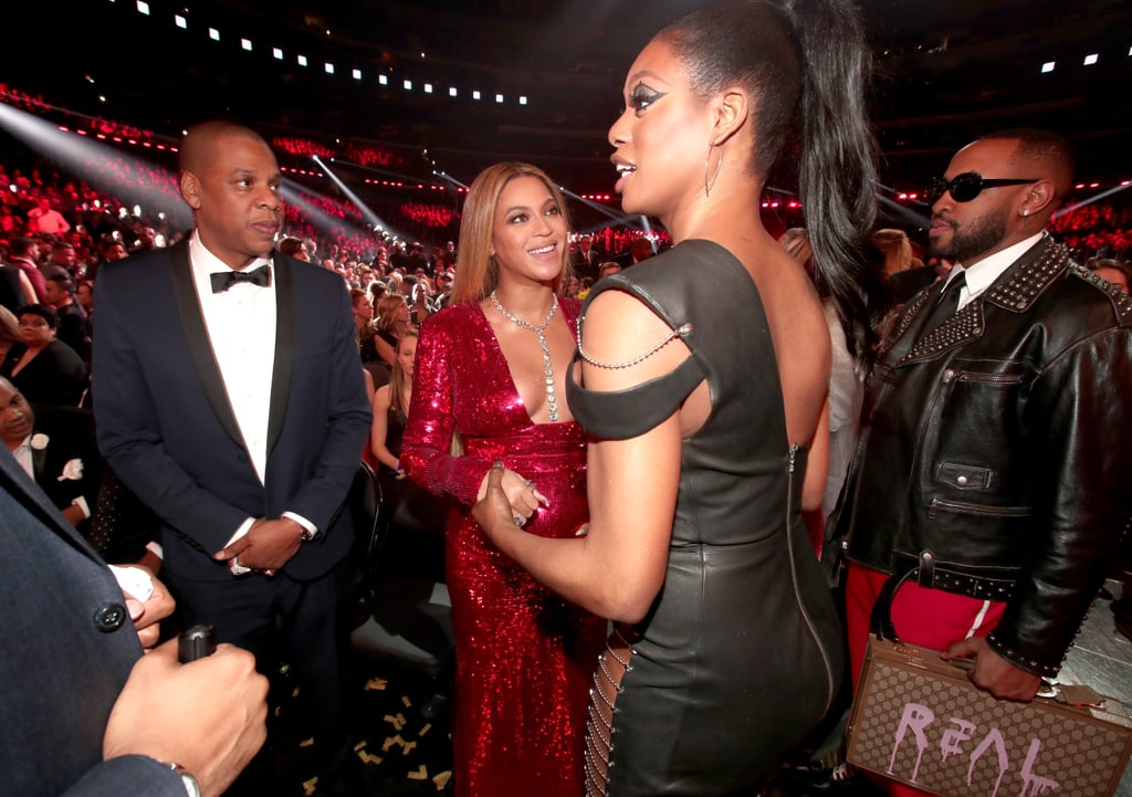 Laverne Cox and Beyonce at the 2017 Grammys Pictures