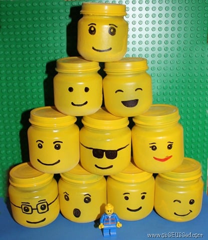 Upcycle Your Baby Food Jars Into Lego Storage Jars