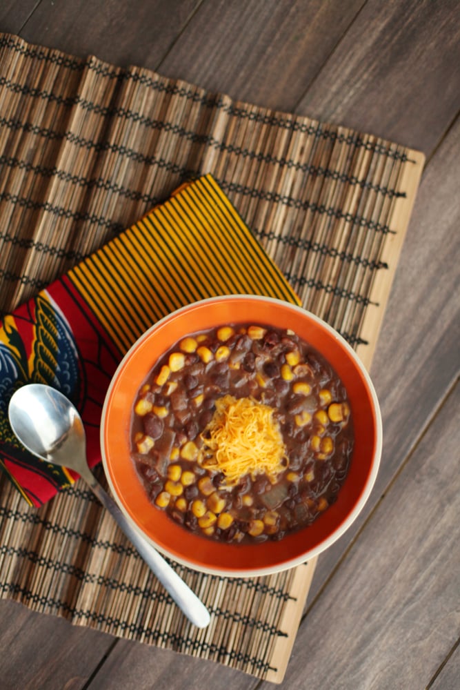 Spicy Black Bean and Corn Soup
