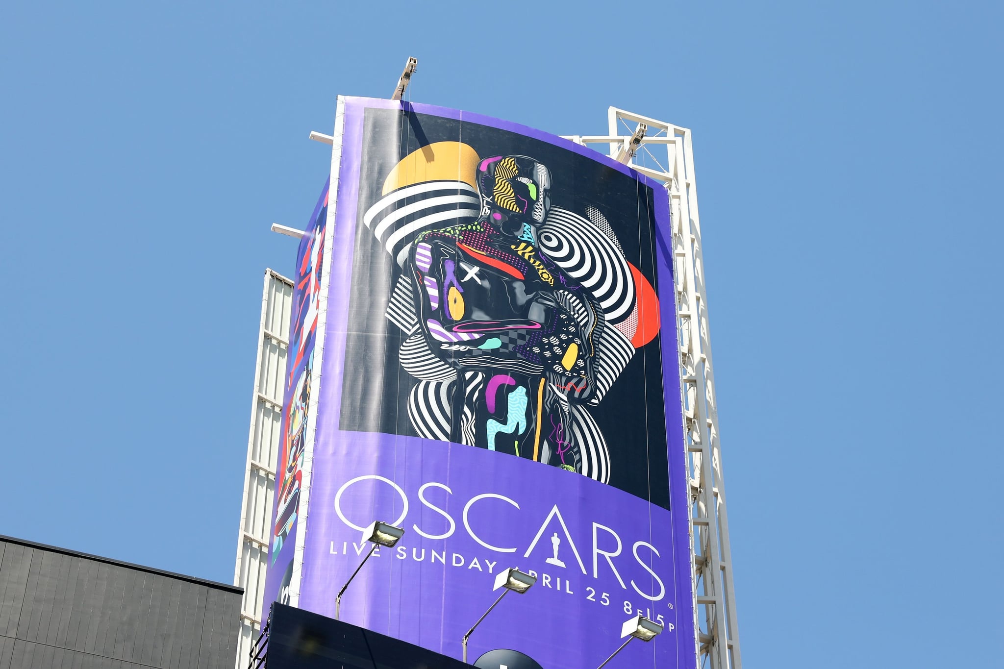 LOS ANGELES, CALIFORNIA - APRIL 19: Oscars signage is seen during preparations for the 93rd Annual Academy Awards on April 19, 2021 in Los Angeles, California. (Photo by Amy Sussman/Getty Images)