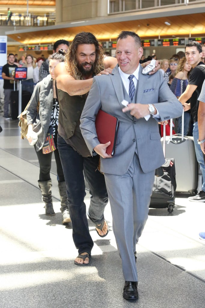 Jason Momoa at LAX Airport June 2017