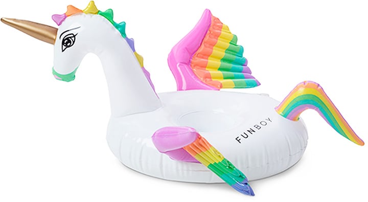 Funboy Rainbow Unicorn Inflatable Drink Holder