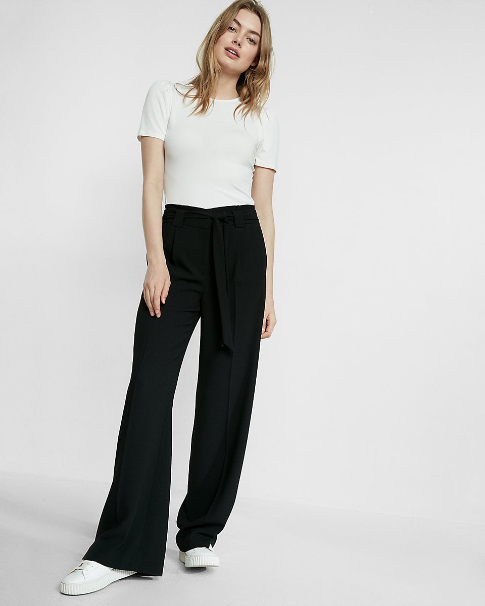 high waisted sash tie pants