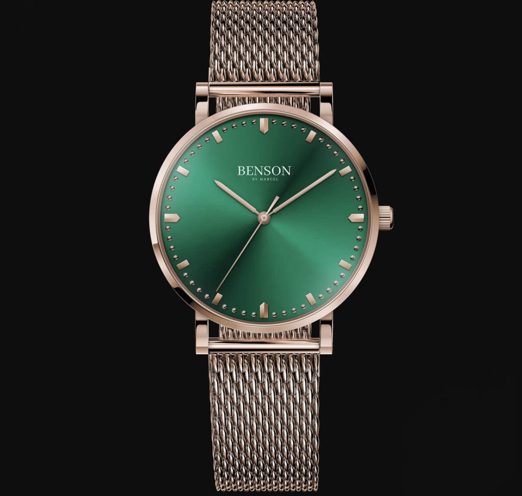 A Striking Watch: Benson Cardinal Emerald Rose Watch