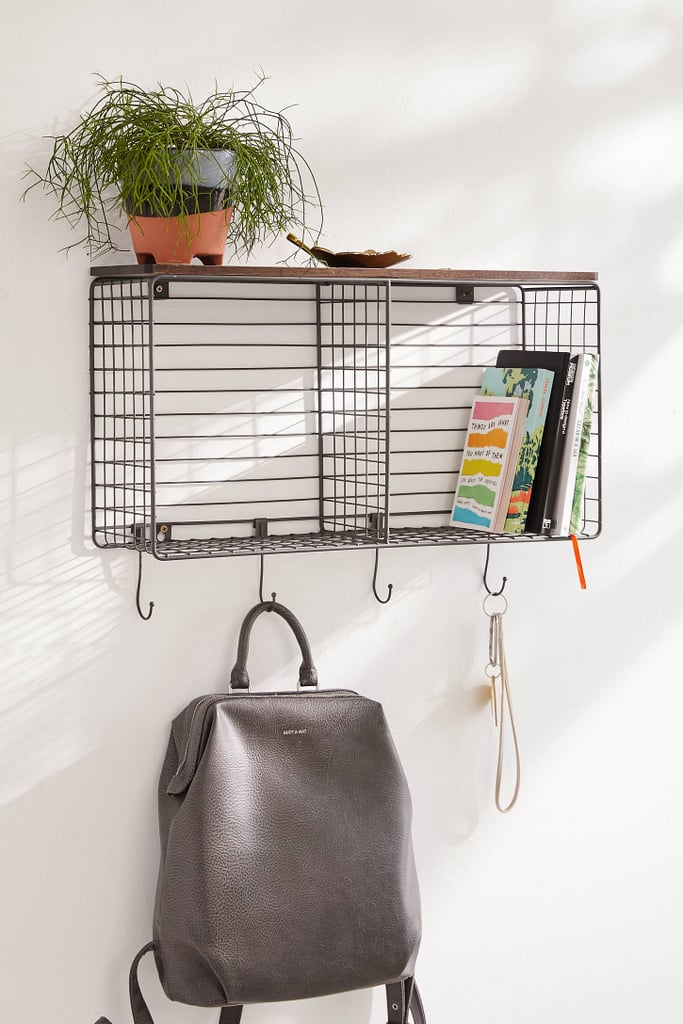 Metal Hook Wall Shelf