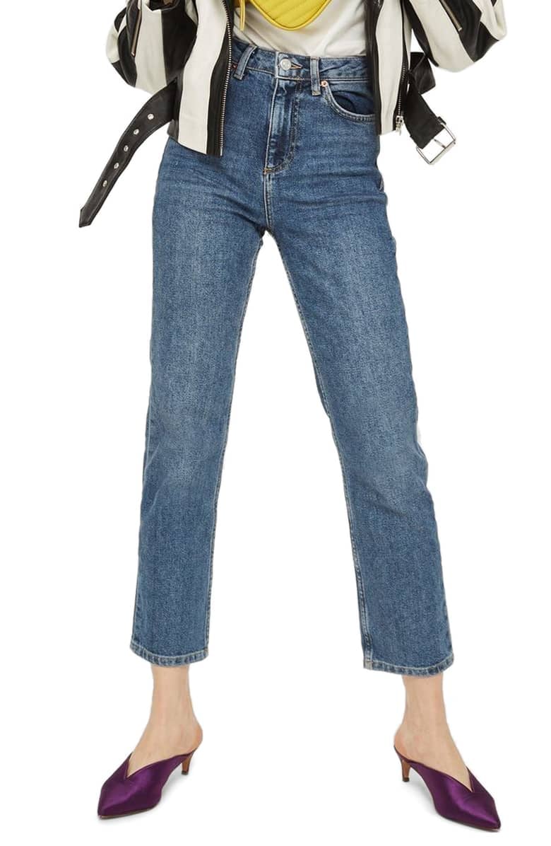 Topshop Straight Leg Jeans