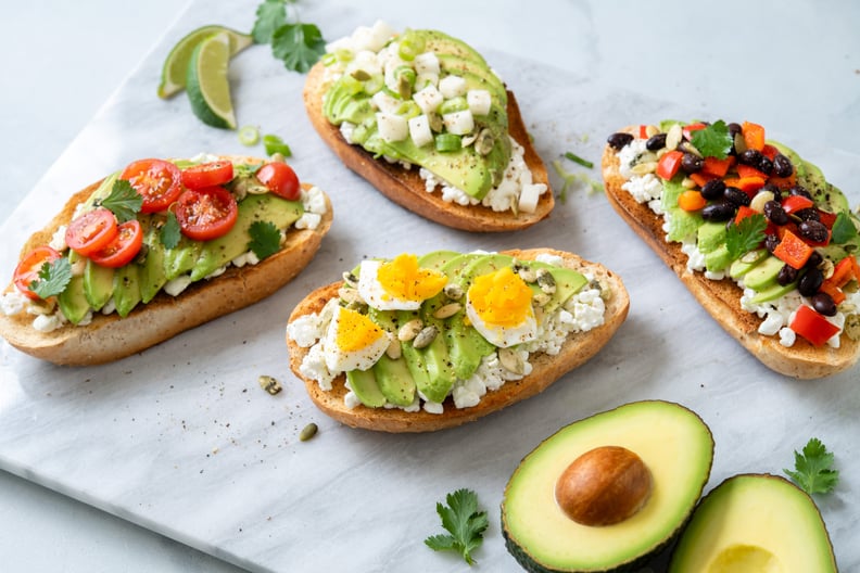 Open-Faced Traditional Bolillo With Avocado and Cottage Cheese