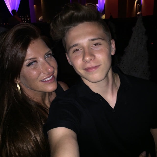 Brooklyn snapped a picture with his aunt Joanne.