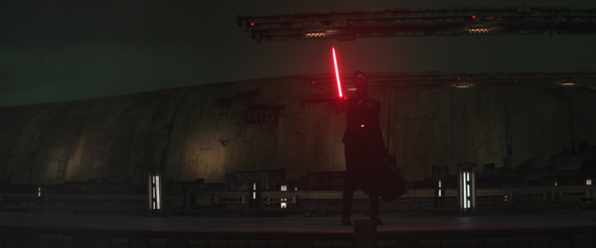 Moses Ingram as Reva using a red lightsaber in Obi-Wan Kenobi